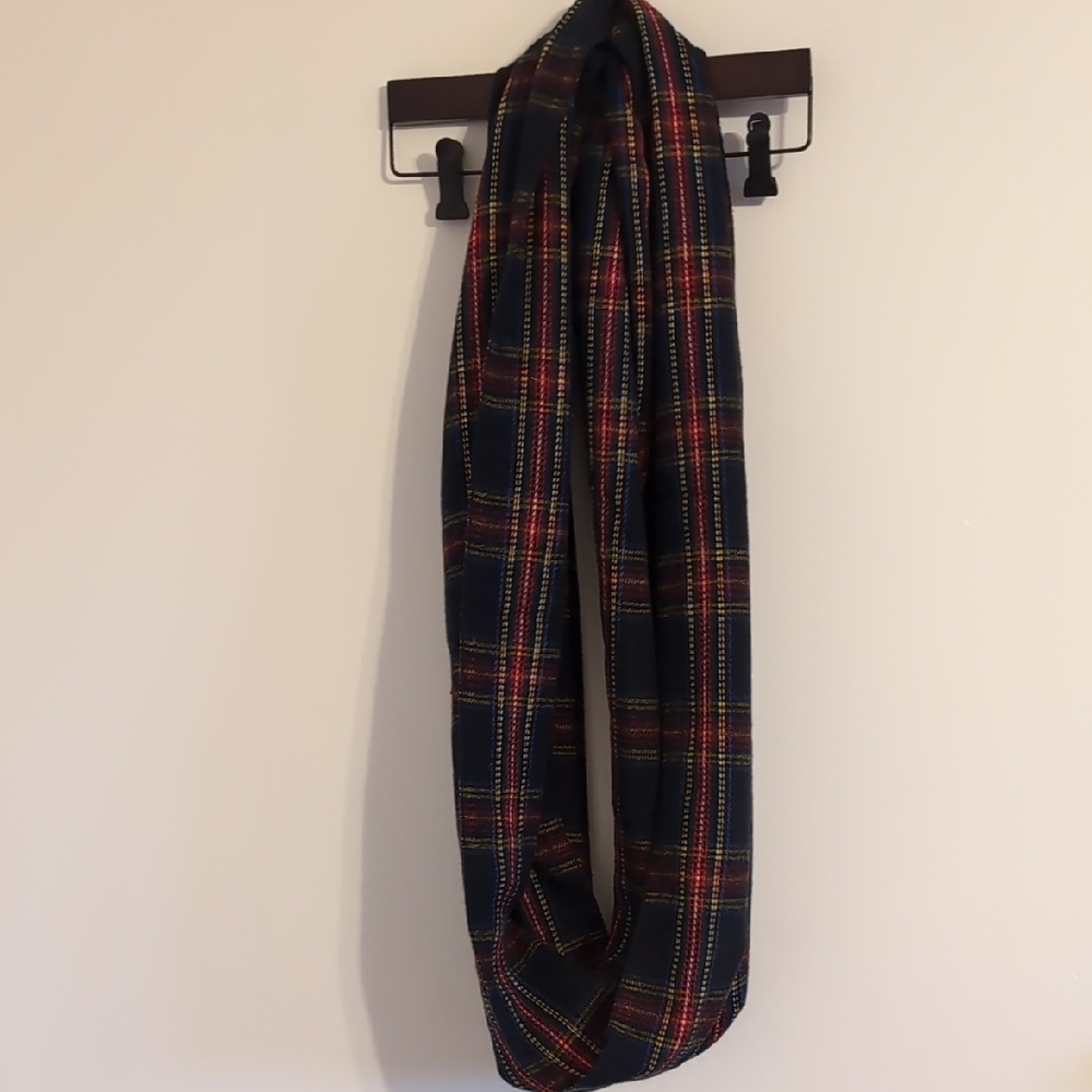 Call It Spring Tartan Infinity Scarf - Red and Black